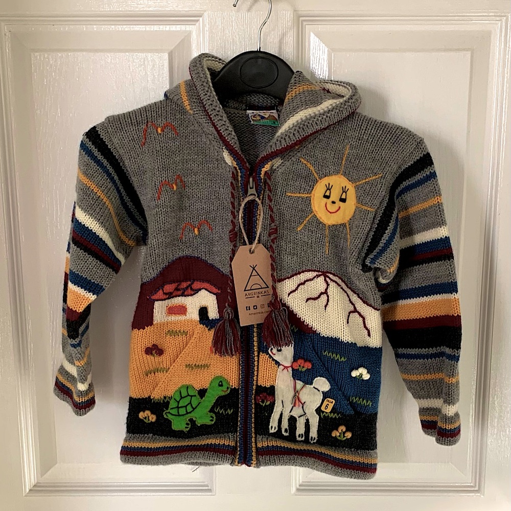 NWT Pulgar Hooded Embroidered Children’s Sweater Size 6